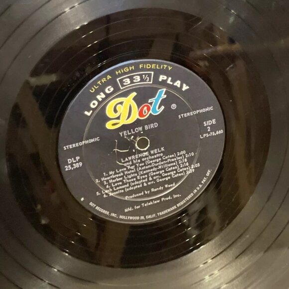 Lawrence Welk Yellow Bird (Vinyl, 1961) Dot Records DLP 25389 Good LP Record - Picture 9 of 12